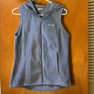 Columbia Women's Hooded Blue Fleece Vest